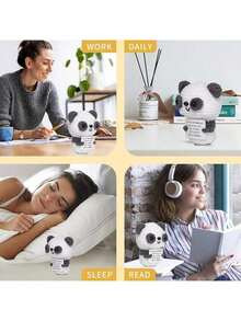 1个迷你钩织熊猫毛绒玩偶，可爱又有趣，是送给女性朋友和姐妹的理想生日礼物，附赠正能量卡片，可作为家居或办公室桌面装饰品。 - 彩色 - 查看 4