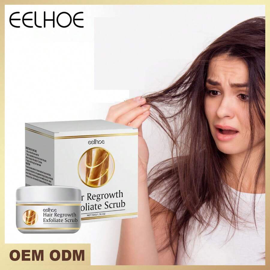 50g Exfoliante rápido para el cuero cabelludo, elimina la grasa, la suciedad, refresca y mejora la sequedad y las molestias. Tratamiento para el control de la grasa del cuero cabelludo, repara la belleza del cuero cabelludo, cuidado del cabello para mujeres y hombres. - Exfoliante para el cuero cabelludo - Ver 1