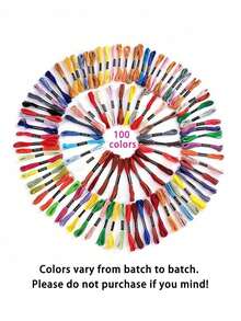 250 Colors Cross Stitch Thread, Embroidery Thread Set, DIY Polyester Embroidery Floss, Embroidery Thread Set For DIY Sewing, Handmade Beginner DIY Weaving Supplies, Random Colors - Multicolor - View 14