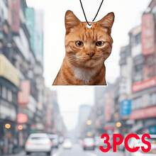 Cat Expression Pack In A Suit, Car Air Freshener, Wardrobe Air Freshener, Fragrance, Rearview Mirror Decoration, Car Interior Decoration, Natural Fragrance Air Purifier, Cartoon Bathroom Fragrance Pack, Living Room/Office/Bedroom Wall Decoration - 香片 - 查看 13