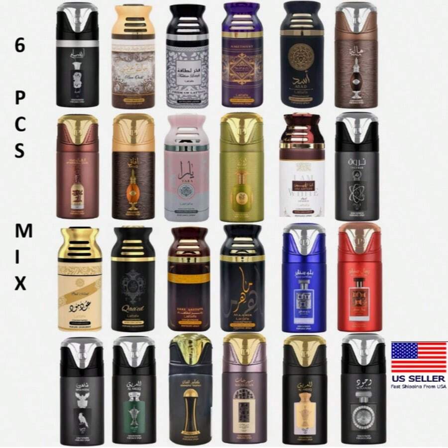 Lattafa Deodorant Spray – 200ml (6 Count Variety Pack) - nhiều mùi hương - Xem 1