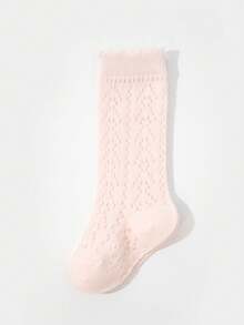 5 Pairs Random Children Plain Mid-Calf Socks, Versatile Mesh Ankle Socks - Multicolor - View 7