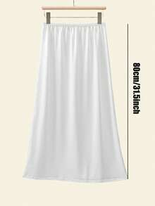 3件/2件/1件 多规格平边包臀衬里半身裙打底裙防走光裙，多色/纯色，春夏款式，防透明防走光中长裙，带衬里，平边，防静电，松紧腰带，适合略微丰满的女生，适合日常穿着。 - 彩色 - 查看 21