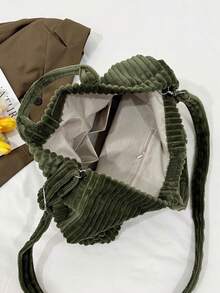 Korean Slouchy Corduroy Women's Handbag, New Fashion High-Capacity High-End Sense One Shoulder Bag, Personality INS Crossbody Tote Bag - Multicolor - View 3