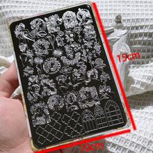 High Quality Nail Art Stamping Plate, Mucha Floral Pattern Transparent Silicone Stamp Nail Art Tool, Slouchy Quick Nail Art, New Attempt, New Method, Technology Changes Beauty - Blue and White - View 2