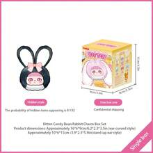 Samuel盲盒收藏人偶，糖果豆彩色兔子系列，生日、情人节、圣诞节、节日礼物，随机发货，硬质内芯，ABS材质，非毛绒填充 - 彩色 - 查看 10