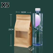 10pcs Resealable Kraft Paper Tea Bags - With Frosted Window And Self-Standing Design, Featuring Sturdy Sealed Edges, Suitable For Tea Leaves, Herbal Tea, Etc. - Resealable Packaging Bags - Multicolor - View 11