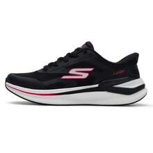 Skechers Men's Lace-Up Running Shoes, Cushioned Comfortable Casual Sports Sneakers, 221141-BKW - Black/white - View 1