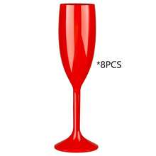 6盎司/170毫升可重复使用塑料香槟杯，白色/粉色/黑色/圣诞派对款，多用途，是派对、祝酒、圣诞节、情人节、户外活动和露营的理想之选。