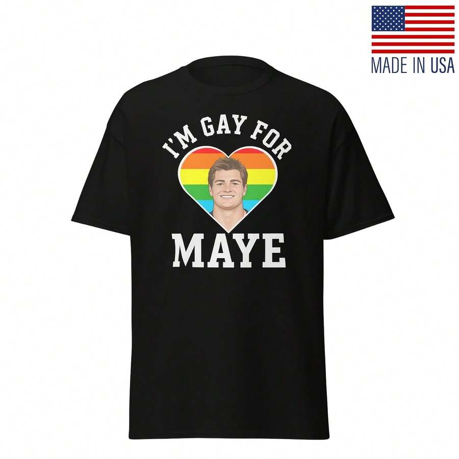NEW Funny Drake Maye Shirt Gay For Maye New England Football Patriots Fan S-5XL - 款式7 - 查看 1