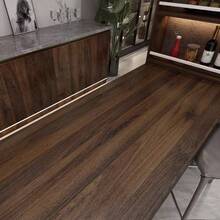 Black Walnut Wood Grain Furniture Sticker, Lightweight Anti-Oil Splash Faux Wood Grain Wallpaper, Suitable For Kitchen, Bathroom, Living Room, Bedroom - Redwood - View 11