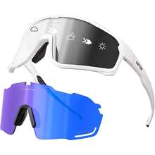 Gafas de Ciclismo con Lentes Intercambiables Polarizadas + Fotocromáticas  Deportivas Gafas de Bicicleta de Montaña para Hombres y Mujeres K93+91 - 06 - Ver 3