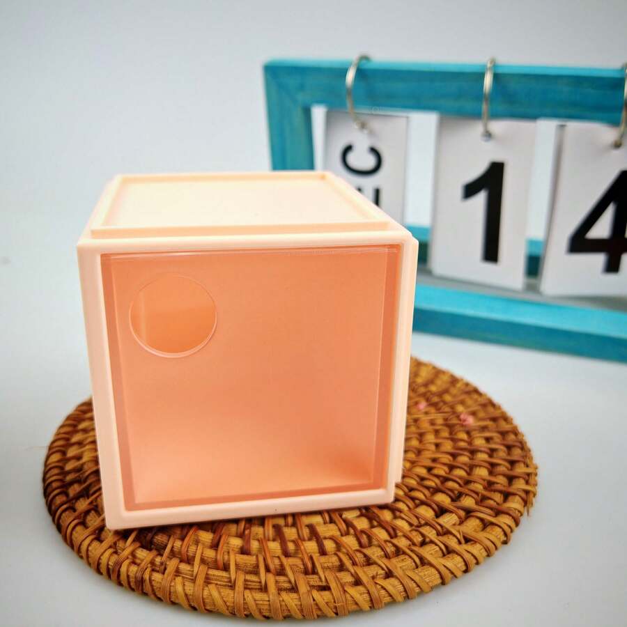 Transparent Stackable Display Box With Drawer, Desktop Organizer - Square Storage Box - View 1