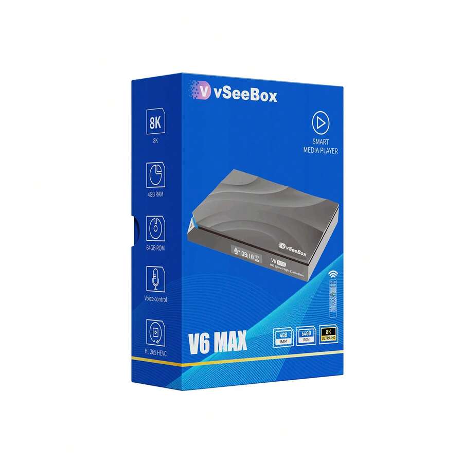2026 VSeeBox V6 Max New Box Voice Control - Màu xanh lam - Xem 1