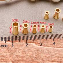 15pcs Bamboo Stick Shaped Brass Beads Real 18K Gold Plated Tube Loose Spacer Beads For DIY Jewelry Necklace Bracelet Making Supplies Craft - Multicolor - View 5