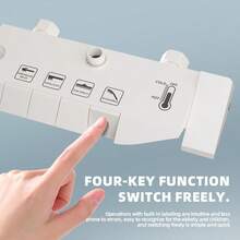 优雅白色雪花淋浴喷头套装 - 合金材质，恒温壁挂式浴室系统，带加压顶部喷淋 - 白色 - 查看 4