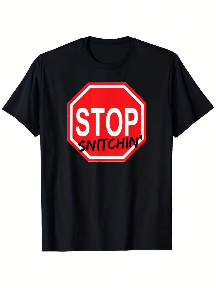 T-shirt avec "Stop Telling Secrets" - T-shirt ample rétro unisexe en 100% coton avec imprimé "Stop Telling Secrets", tailles S à XL, lavable en machine, tenue décontractée, convient pour la gym, les activités de plein air et les cadeaux - Noir - Voir 1