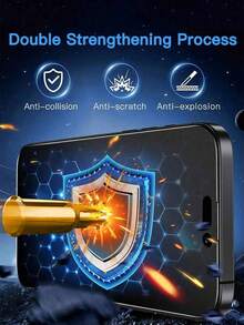 3片装磨砂隐私屏幕保护膜，兼容 17/17 Pro/13/14/15/16/17 Pro Max/Pro/16 Plus/17 Air/11/X/Xs Max/Xr，非玻璃材质，隐私保护，防指纹，无气泡，防刮擦，防指纹屏幕保护膜。 - 黑色 - 查看 4