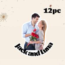 4/12/24pcs Personalized Photo Mug Stickers, Customize Photo And Text,Custom Coffee Cup Stickers With Picture And Text, Design Your Own Mug Stickers , Custom Logo Mug Stickers , Personalized Gift For Mom Or Dad - Multicolor - View 7