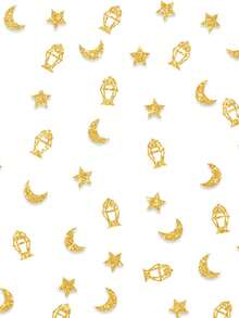 Shiny Star & Moon Confetti - Gold & Silver Glitter Paper And Foil Mix, Star & Moon Metallic Foil Confetti Tabletop Decor, Dreamy Moon And Stars Combination, For Table Decor, Party Decor, Home Decor, Room Decor, Suitable For Festivals, Birthdays, Weddings, Ramadan, Eid, Holidays, New Year And All Celebrations - Multicolor - View 16