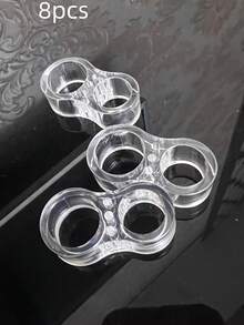 8个透明门挡 - 8字形橡胶缓冲垫，适用于门把手，防碰撞 - 彩色 - 查看 4