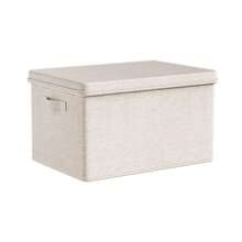 2pcs Foldable Clothes & Bedding Storage Boxes With Lids, Suitable For Organizing Pants In Closet, Home & Dorm - Rice - View 6