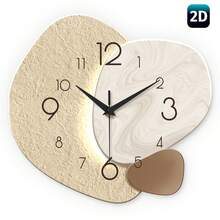 1pc 12-16 Inch Decorative Wall Clock, Battery Operated Silent Non-Ticking Stone Quartz Movement, Suitable For Home, Living Room, Bedroom, Kitchen, Office, Classroom, Back To School Room Decor, Learning Supplies, Creative Valentine's Day Gift