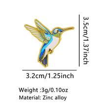 Ghim cài áo hình chim ruồi nhiều màu sắc, hình động vật ngộ nghĩnh, ghim cài ve áo, huy hiệu cài trên ba lô, phụ kiện quần áo, trang sức, quà tặng bạn bè. - Nhiều màu - Xem 18