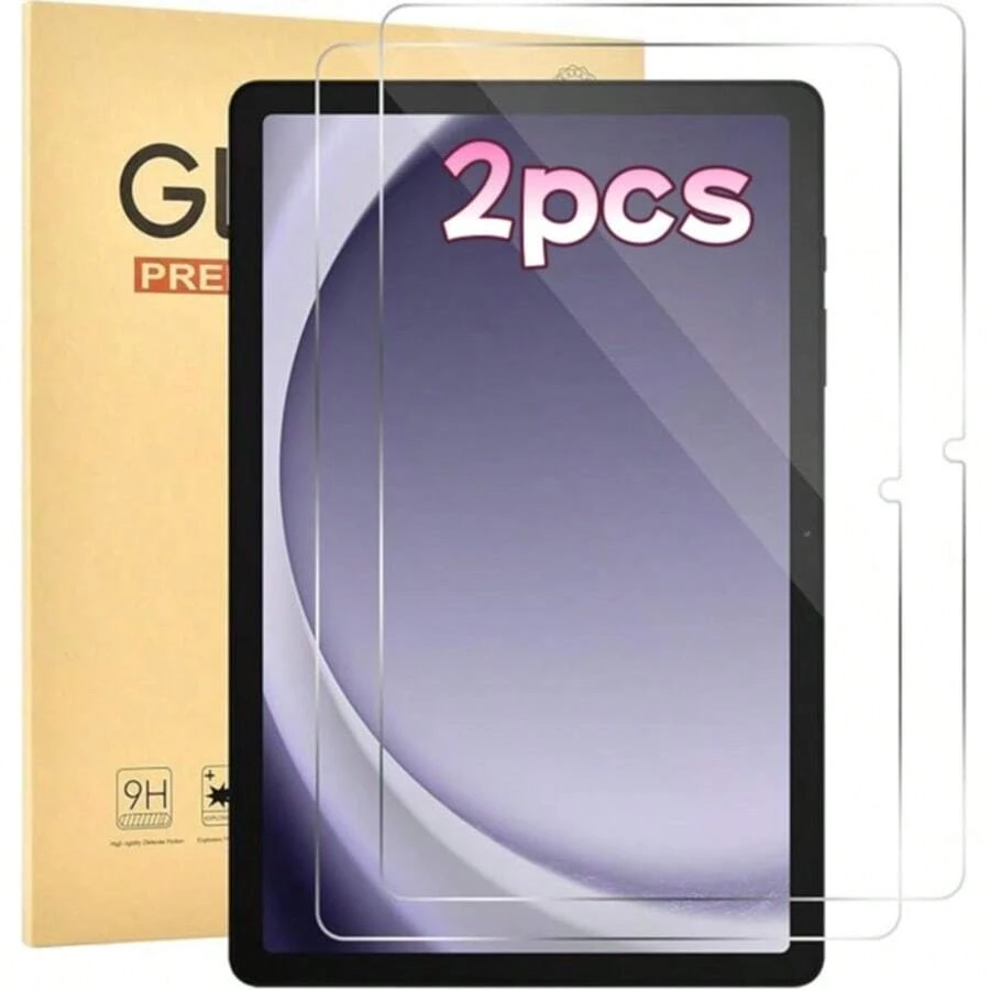 2片装平面屏幕保护膜,兼容三星Galaxy Tab A9/A11/S9/S10 FE/S10 Lite/S11/S10 FE Plus/S10 Lite Plus - 9H硬度(防刮、抗冲击),防气泡,高清透明,表面光滑,平板电脑专用渐变光泽设计,适用于游戏、视频通话、日常使用,高品质钢化玻璃,无气泡贴合。 - 無色 - 查看 1
