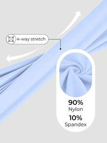 MathCat Racerback Tank Tops For Women - Scoop Neck Spaghetti Strap Padded Workout With Built In Bra - Light Blue - View 5