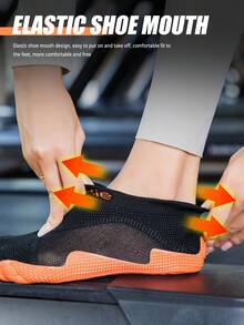 TOLLN 1 Pair Men's Soft Bottom Breathable Fitness Gym Treadmill Shoes - Black - View 10