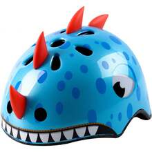 Casco de bicicleta para niños pequeños, ajustable y multideportes, 3 tamaños para edades de 1-2-3-5-8-14 años, niños y niñas - Dinosaurio azul - Ver 11