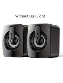 Wired Computer Speakers, HIFI Stereo Microphone USB Powered Speakers With LED Lights, Suitable For Desktop PC