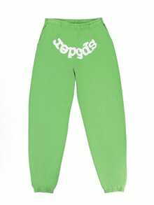 SP5DER Spider Worldwide Tracksuit Hoodie Set Cobweb Spider Style, Letter Print, Hip Hop Hoodie Set,Long Sleeve Fashion Sweatshirt, Hoodie Pant Casual Tracksuit Long Sleeve Athletic Suit, Couple MatchingDesign, Designed For Both Men And Women.Sportswear Set - Green/pants - 查看 6