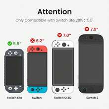 KIWIHOME Grip Case For Nintendo Switch Lite, Durable Anti-Slip Shockproof Protective Hard Case For Nintendo Switch Lite Console 2019 With Comfortable Grip &Amp; Game Card Slots (Gray) - ColorC - 查看 2