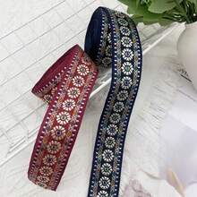 Dây ren jacquard polyester mới, rộng 3cm, kiểu Bohemian, dài 10 thước, thích hợp để trang trí cổ tay áo, cổ áo, viền mũ, rèm cửa, trang trí nhà cửa, đồ thủ công may vá. - A - Xem 3