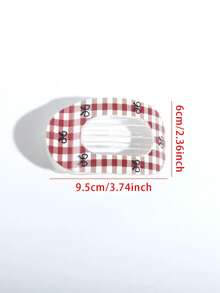 3个简约扁平爱心、波点、格子随机印花发夹，休闲日常爪夹，百搭优雅发饰，母亲节、情人节礼物 - 彩色 - 查看 5