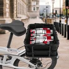 Fahrradkorb hinten  Hinterradkorb 70kg Traglast Rostfrei wasserfest Ideal für Fahrrad, E-Bike (45x32x15cm) - Schwarz - Übersicht 2