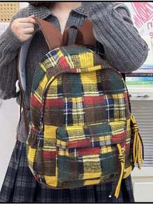 New Stylish High-Capacity Backpack Suitable For Various Occasions - Yellow - View 3