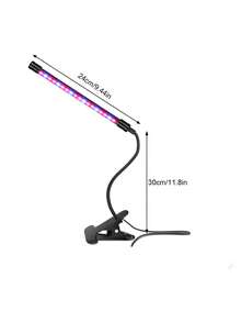 1pc Black LED Plant Growth Light Tube With Red & Blue LEDs. Full Spectrum Panel, USB Powered, Flexible Rotatable Lamp, Suitable For Indoor Gardening - Adapter Not Included. - Multicolor - View 12