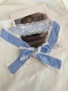 1条女士蕾丝格子腰带，日式腰带，洛丽塔腰带，派对服装道具，衬衫配饰，生日惊喜，圣诞节礼物（送给家人和朋友），情人节礼物，闪亮腰带，夏季服装搭配，舞蹈配饰，水手服配饰，女士时尚发带，JK制服领带 - 彩色 - 查看 10