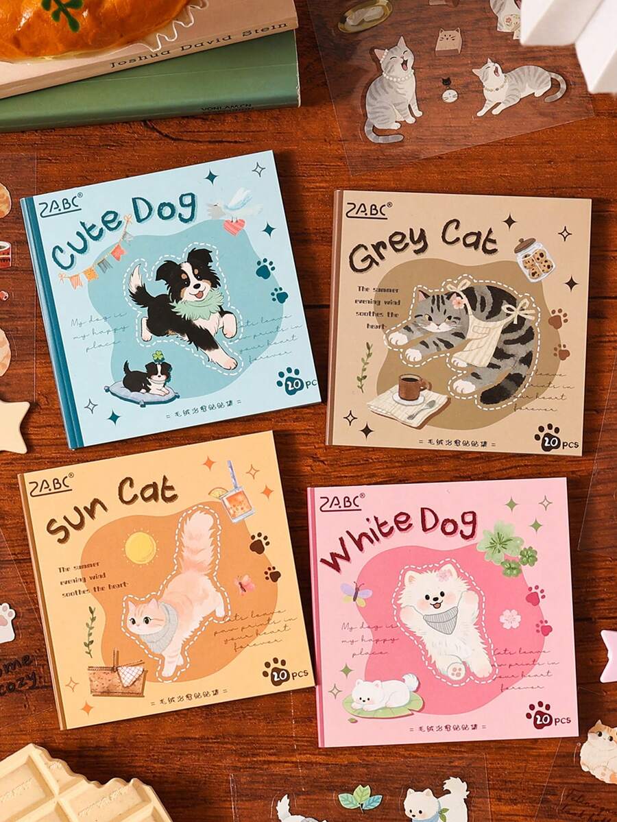 Bộ 20 miếng dán hình động vật dễ thương, thuộc dòng sticker thư giãn, thích hợp làm quà tặng, trang trí văn phòng, nhà cửa, đánh dấu, dán nhãn, dùng trong lớp học, đồ chơi giải trí, sổ kế hoạch học sinh, vật liệu trang trí DIY sáng tạo theo phong cách cổ điển. - Nhiều màu - Xem 1