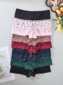 Bộ 6 chiếc quần lót ren phối họa tiết thoải mái dành cho nữ, quần lót gợi cảm. - Nhiều màu - Xem 2