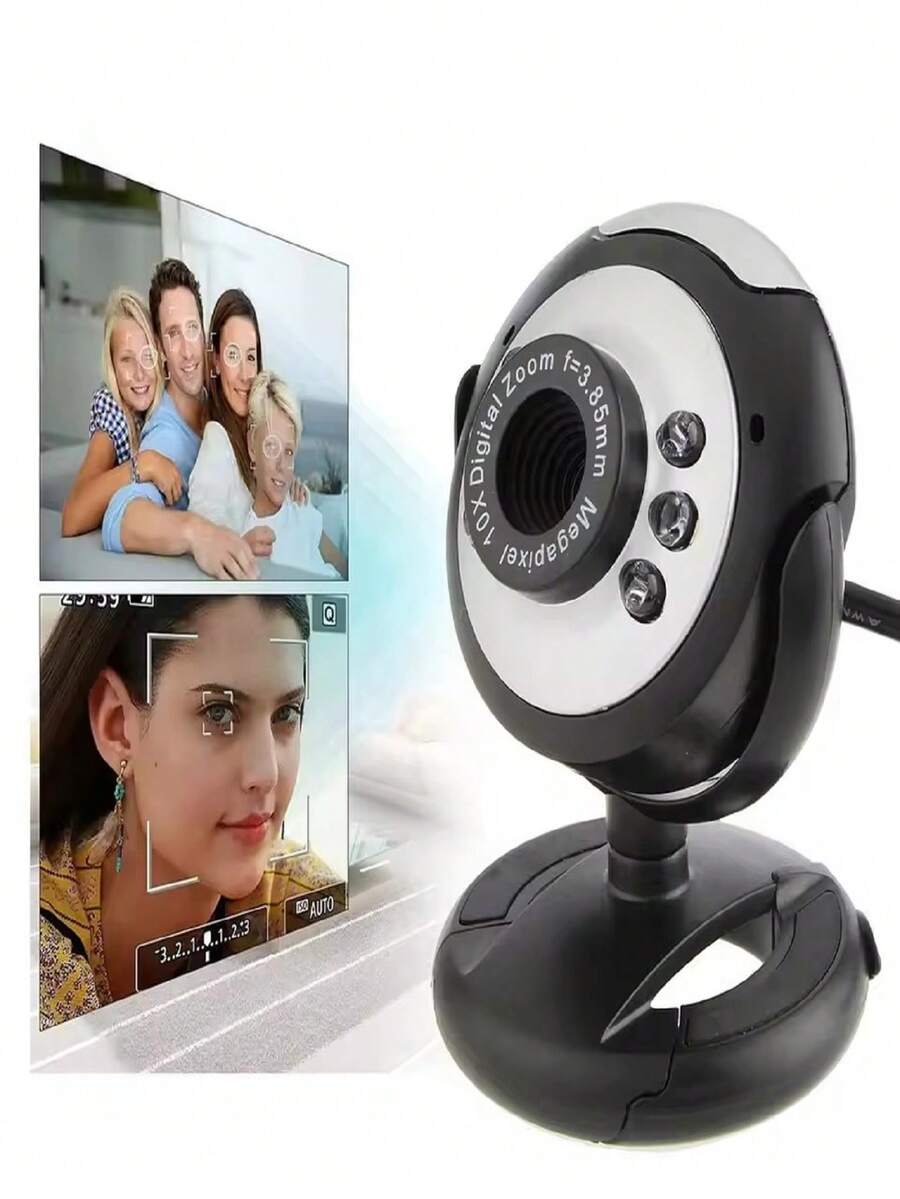 Professional USB 2.0 CMOS Wired Webcam With Mic For Laptop/PC Factory Price Live Streaming Video Conference - Black - View 1