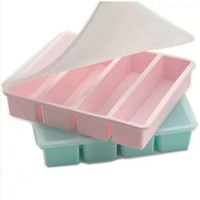 1个装立方体冰格，大号冰块模具，商用级冰砖制作器，食品级冷冻冰块模具，易脱模，方便家庭日常使用