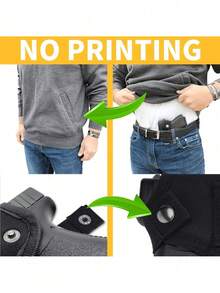 Universal Women's Concealed Carry Waist Holster & Accessories - Ambidextrous Inside/Outside Waistband Nylon Holster With Hidden Belt Clip And Optional Magazine Pouch, Adjustable Tension, Breathable Padded Backing, Quick Draw - Multicolor - View 3