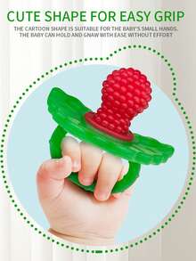 One Raspberry-Flavored Teething Stick, Silicone Baby Teething Gel, Anti-Bite Teething Gel, Chewable Teething Stick, Teething Toy. - Teething Gelatin - View 14