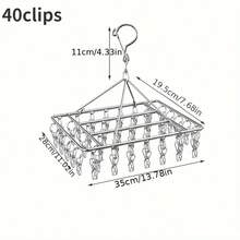 Giá phơi đồ gấp gọn bằng thép không gỉ, thiết kế chống gió lý tưởng đảm bảo sự ổn định và tránh bị đổ, thích hợp để phơi tất, đồ lót, quần áo, khăn tắm, áo ngực, đồ nội y và quần áo trẻ em. - Nhiều màu - Xem 14