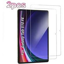 2片装平面屏幕保护膜，兼容三星Galaxy Tab A9/A11/S9/S10 FE/S10 Lite/S11/S10 FE Plus/S10 Lite Plus - 9H硬度（防刮、抗冲击），防气泡，高清透明，表面光滑，平板电脑专用渐变光泽设计，适用于游戏、视频通话、日常使用，高品质钢化玻璃，无气泡贴合。 - 無色 - 查看 8