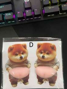 3D柯基贴纸套装 - 可爱的橙色柯基贴纸，3D立体造型，即撕即贴，趣味减压，可重复使用，适用于笔记本电脑、剪贴簿、笔记本、手机壳等。可爱的柯基设计，耐用塑料材质，节日派对礼物，情人节礼物 - 多色款 - 查看 10